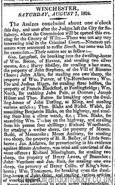 Hampshire Telegraph and Naval Chronicle, Monday August 9 1824